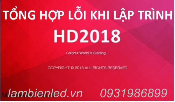 Tổng hợp các lỗi khi lập trình làm biển led ma trận HD card HD2018