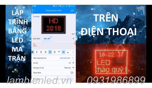 Lập trình biển led ma trận bằng điện thoại Android, Iphone - Card HD